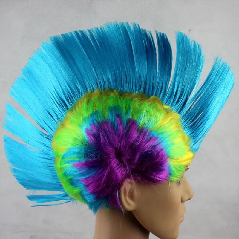 Mardi Gras CarnivaL Wig Birthday Party Funny Hair Hat Accessories Clown Fans Dance Headdress Indigenous Primitive Headwear