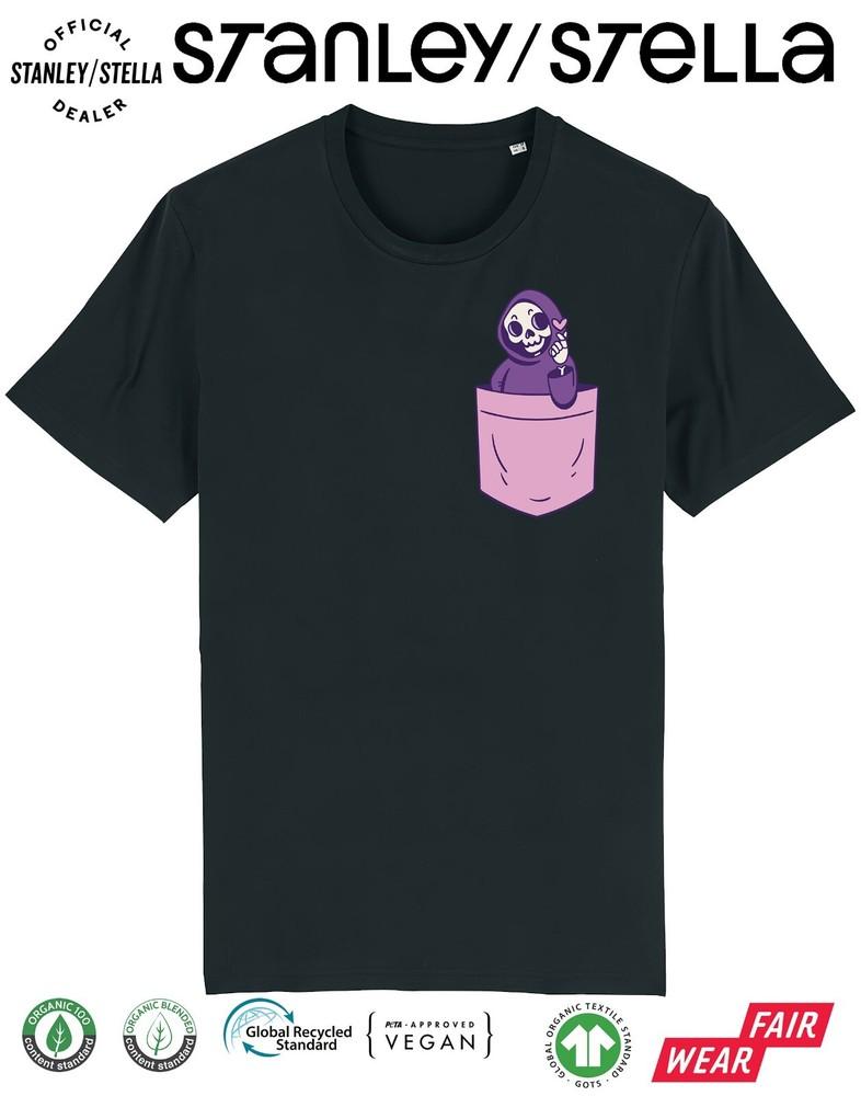 

Grim Reaper Pocket HALLOWEEN TShirt Mens Funny Horror Costume Fancy Dress Gothic M