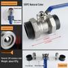 4-Point Double Union 20PPR Stainless Steel Ball Valve for Household Water Pipe Fittings