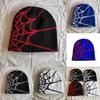Knit Fashionable Cap With Spider Web Embroidery Design For Daily Wear Casual