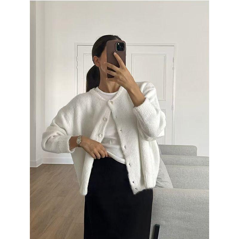 European and American New Soft Knit cardigan Retro Button Sweater Outerwear Cardigan Knitted Sweater