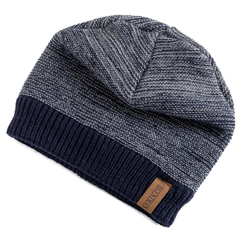 New Unisex Winter Hats Casual Warm Beanie Cap For Men And Women Letter Label Winter Knitted Hats