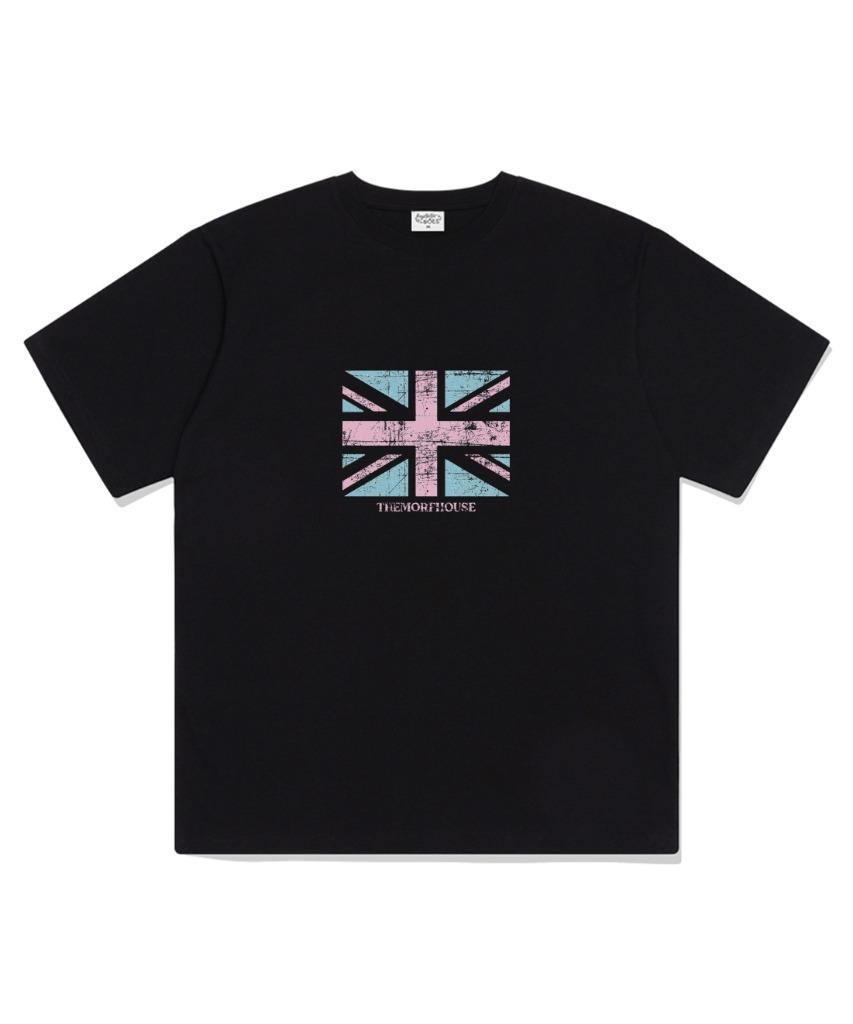 Deomopeuhauseu British Oversized Short Sleeve T-Shirt Black