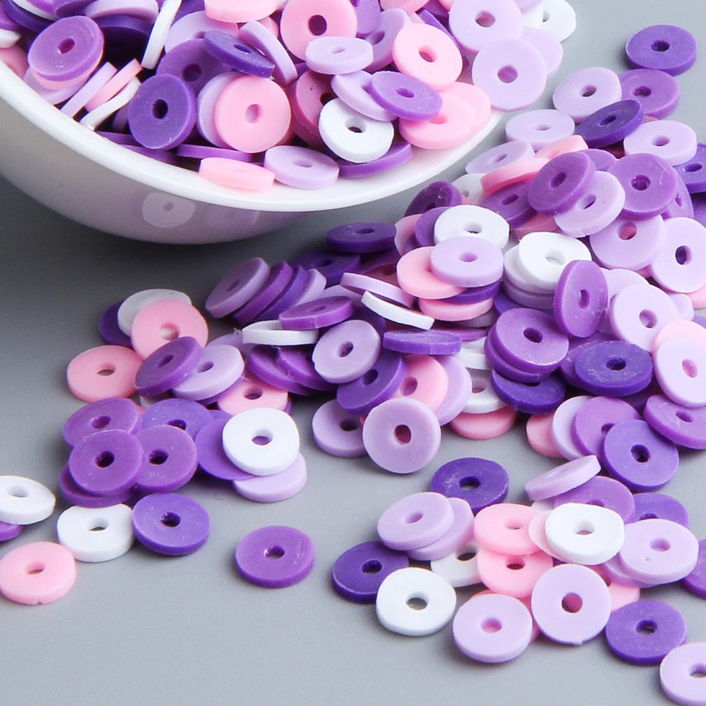 10g DIY Solid Color Polymer Clay Beads for Bracelets & Necklaces - Handmade Spacer Beads