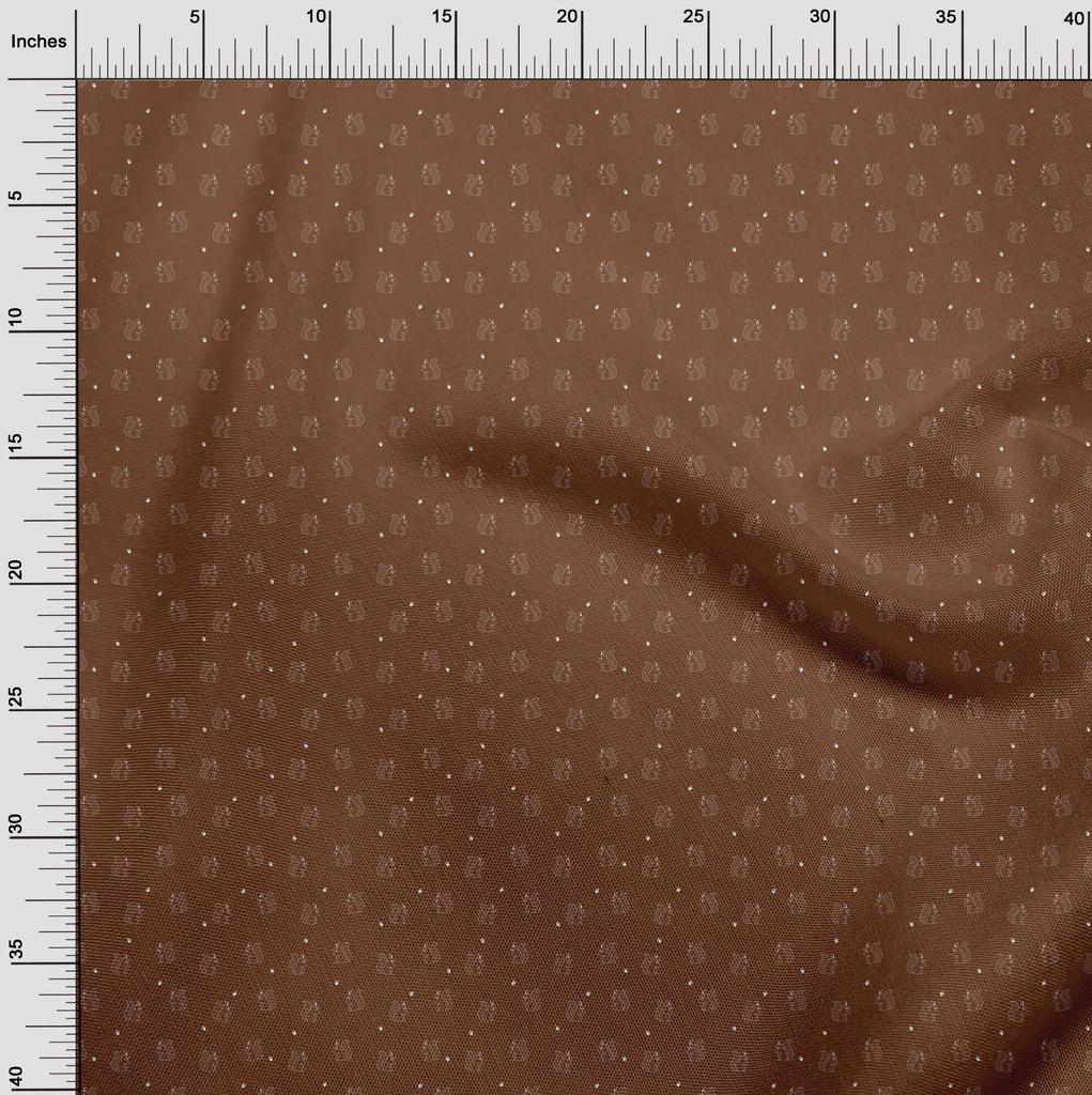 oneOone Cotton Flex Brown Fabric Wine Glass Dress Material Fabric Print Fabric By The Yard 40 Inch
