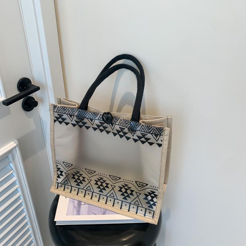 Fashionable Large Capacity Tote Bag for Summer New Personalized Student Class Bag Simple Niche Design Handbag