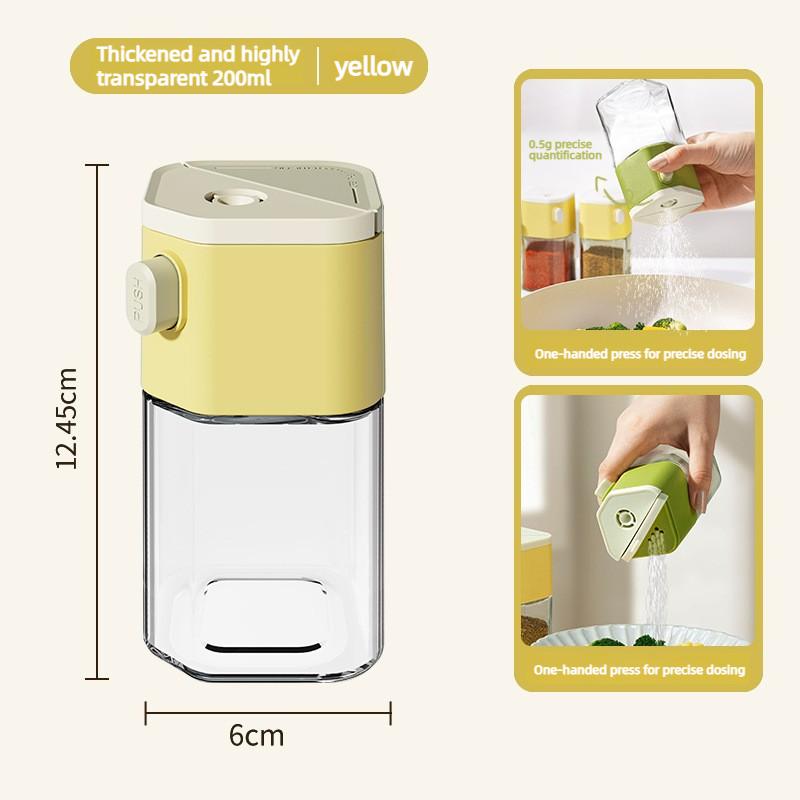 Dual-purpose kitchen press-type seasoning bottle with quantitative salt shaker, moisture-proof,Free shipping