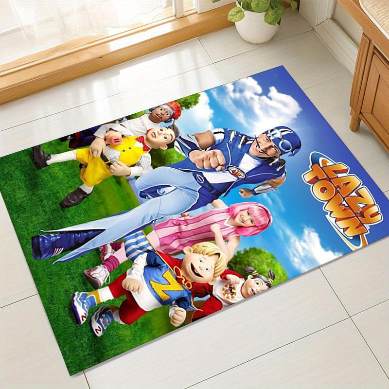 LazyTown Poster Carpet for Playroom Bedroom Living Room Sofa Home Decor,kids Game Area Rug Non-slip Floor Mat