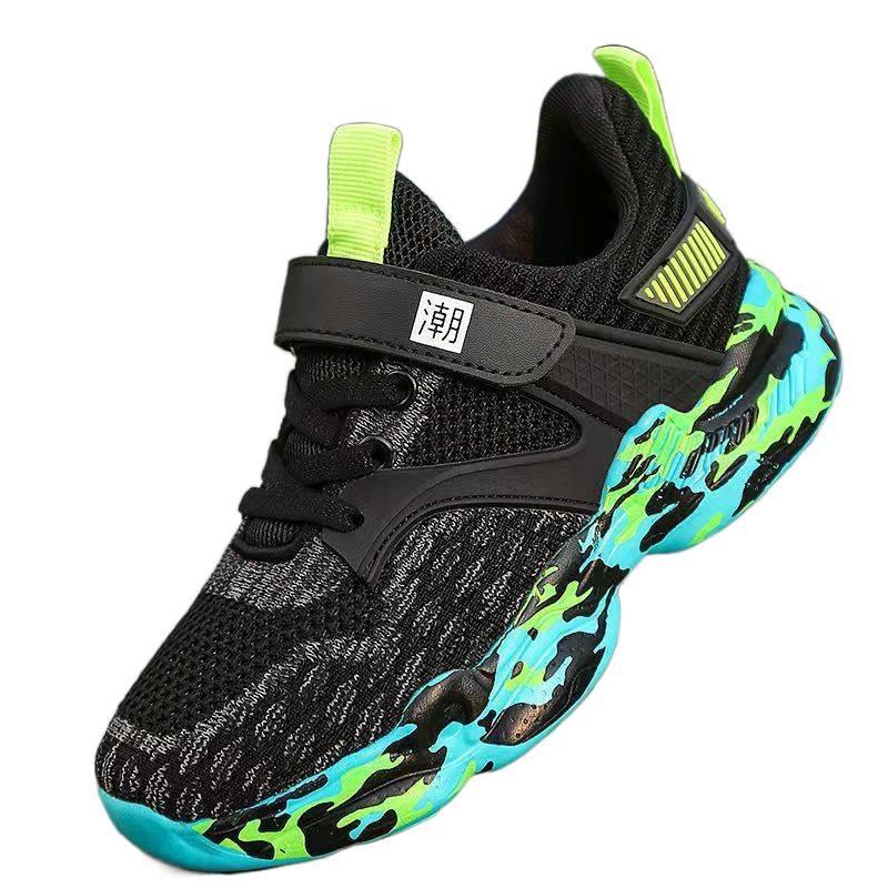 Middle-aged and Older Children Boys Children's Shoes Boys' Sports Shoes Spring and Autumn New Mesh Breathable Primary School Students Casual Shoes
