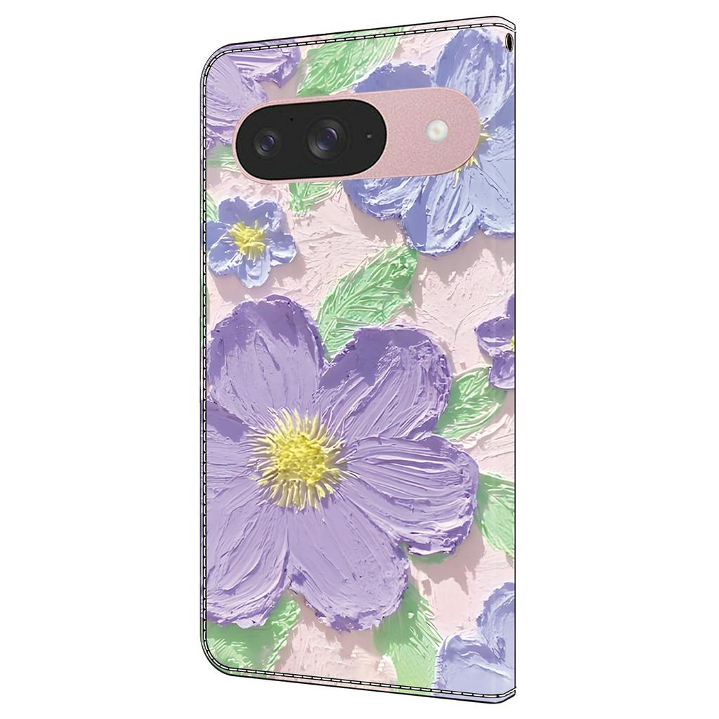 For Google Pixel 9 Pro/Pixel 9 Case Pattern Printing Anti-Drop Leather Flip Wallet Phone Cover
