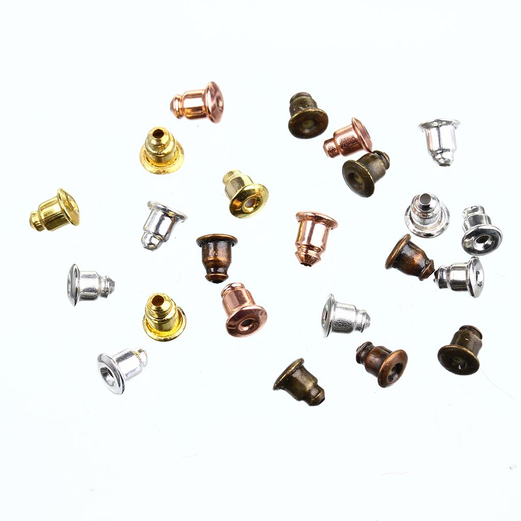 100pcs/Lot Rubber Ear Backs Stopper Earnuts Stud Earring Back Supplies For DIY Jewelry Findings Making Accessories Wholesale