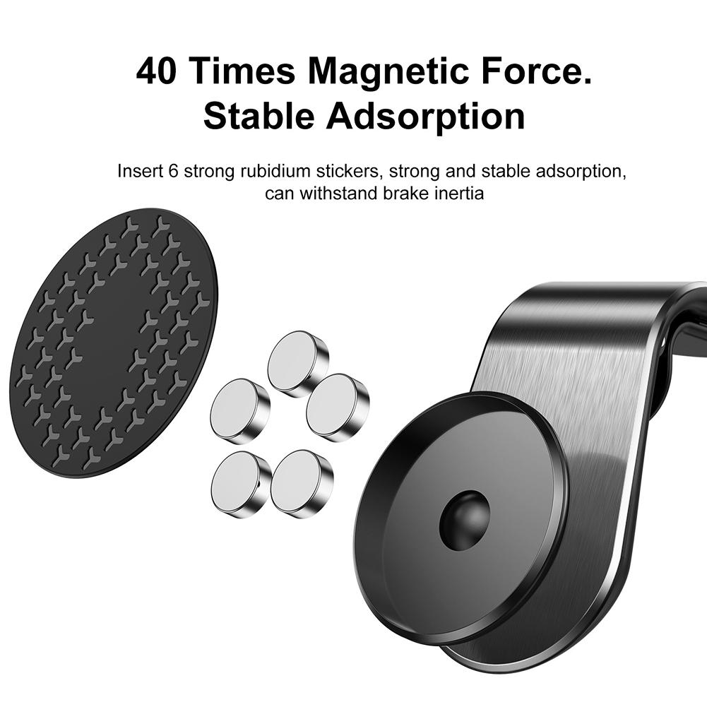 Mini Magnetic Car Phone Holder Air Vent Clip Phone Stand for Smartphones In Car Strong Magnetic Adsorption Mobile Stand