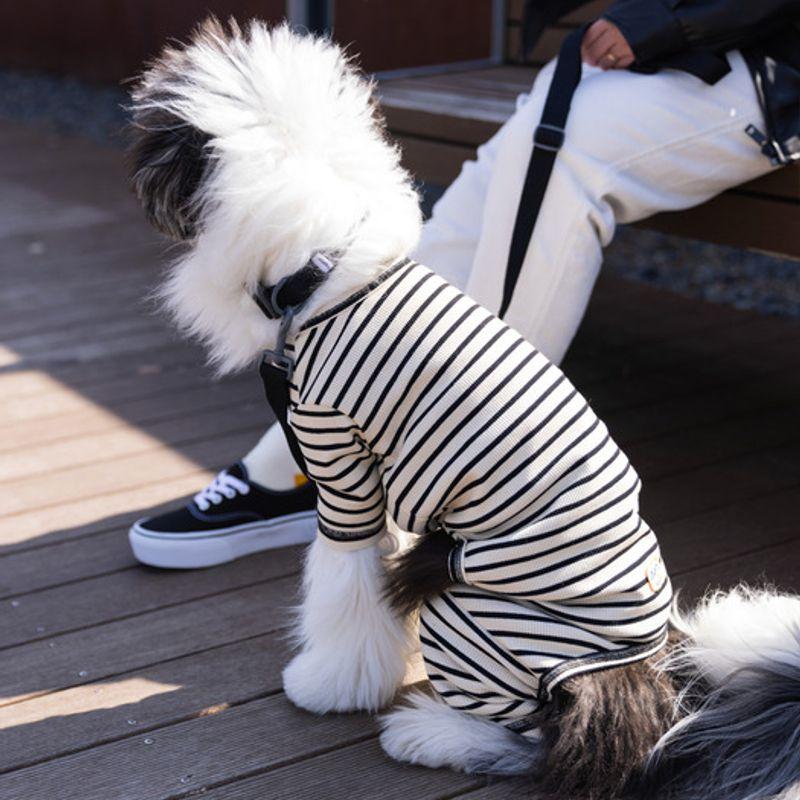 UBUN`TU Daily Stripe All-in-One Black