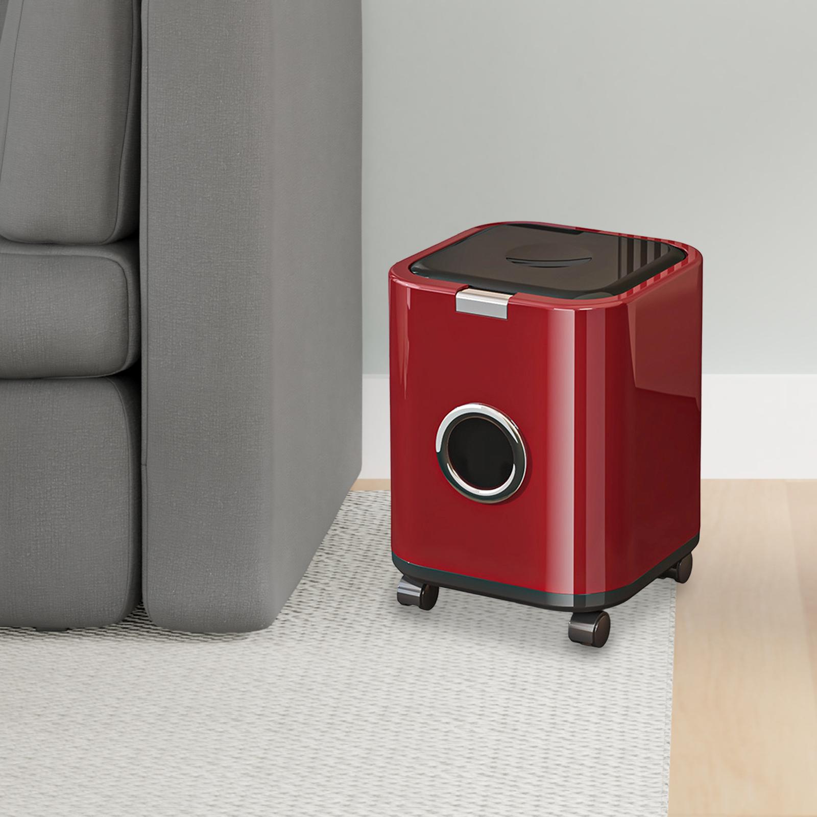 Trash Can Garbage Pail with Wheels Large Capacity Dustbin Storage Bucket Garbage