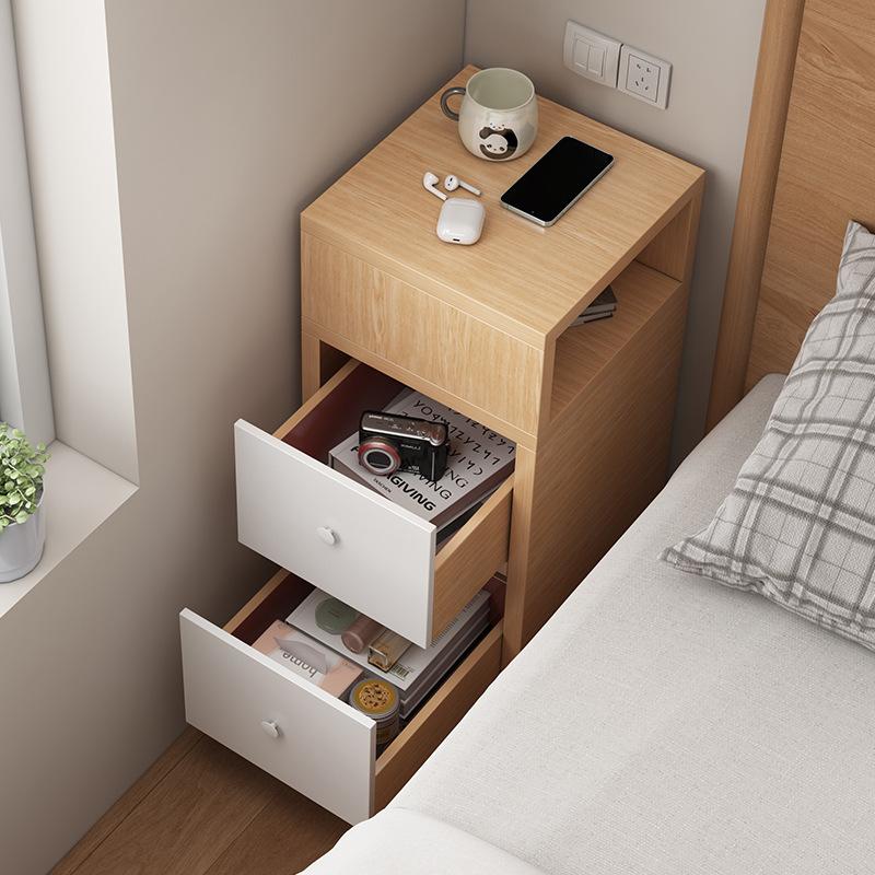 Modern Bedroom Simple Ultra-narrow Bedside Table Simple Storage Cabinet Household Bedside Shelf Nightstand Small Cabinet