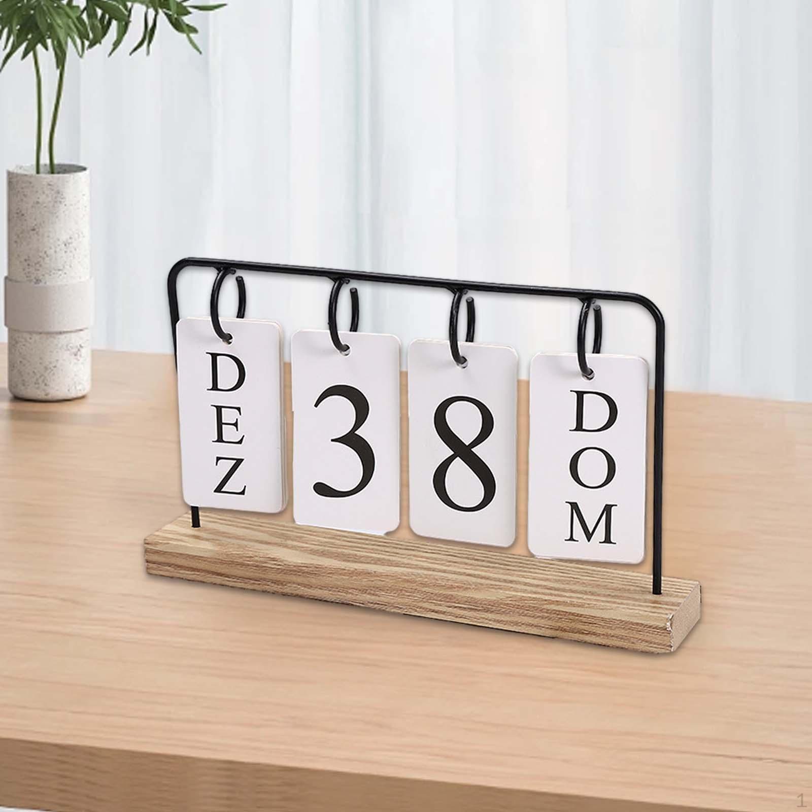 Современная металлическая настольная подставка для календаря для стильного дома и офиса