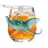 Novedad Vaso de Agua y Jugo con Base de Pulpo, Copa de Vino sin Tallo, Impresión 3D de Animal Marino, Cristalería con Temática Oceánica para Bar, Cristal de Borosilicato, para Cócteles