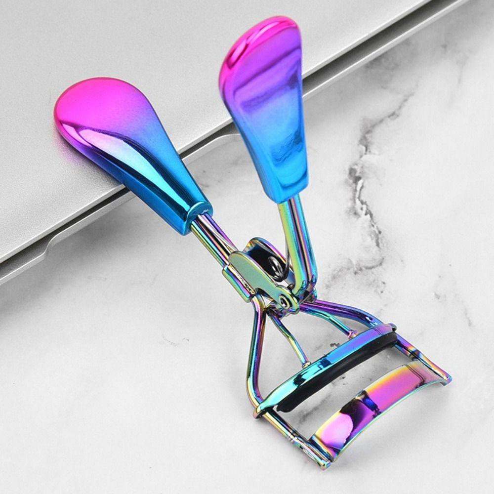 Ergonomic Handle Lashes Curling Clip Stainless Steel False Lash Clamps  Cosmetic Accessories