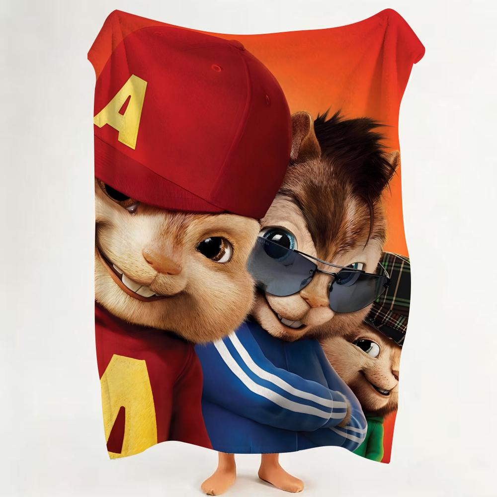 Movie A Alvin A And T The C Chipmunks Throw Flannel Throw Blanket Suitable for Sofa,Living Room,Bedroom