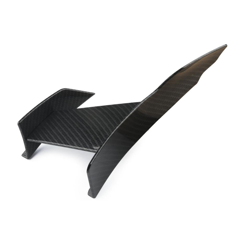 Lip Fin Splitter Spoiler Canard Sticker 6pcs Glossy Black Carbon Fiber Car Styling Front Bumper