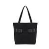 [Kaorimura] Simple Ribbon Tote Bag, Medium, Satin Ribbon, Casual, Sub-Bag, Gusseted, 34 X 26 X 10 Cm, 6L Capacity, Black, [srtb-M-01]