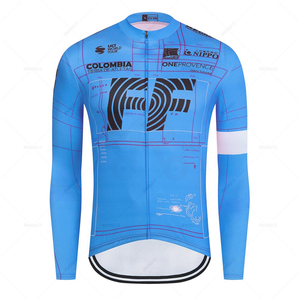 Cycling Jersey Set for Men, Bib Pants, Long Sleeve, Bicycle Clothing, MTB Bike Jersey, Uniform, Spring, Autumn, New