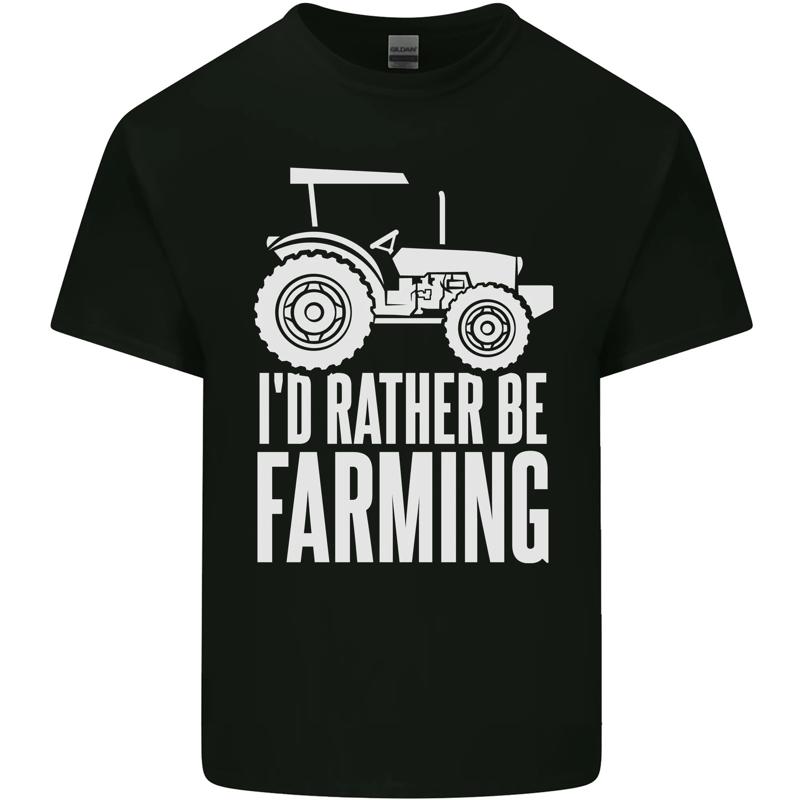 

Id Rather Be Farmer Farm Tractor Cotton Mens T-Shirt - Men s Summer Cotton Graphic Tee S разноцветный