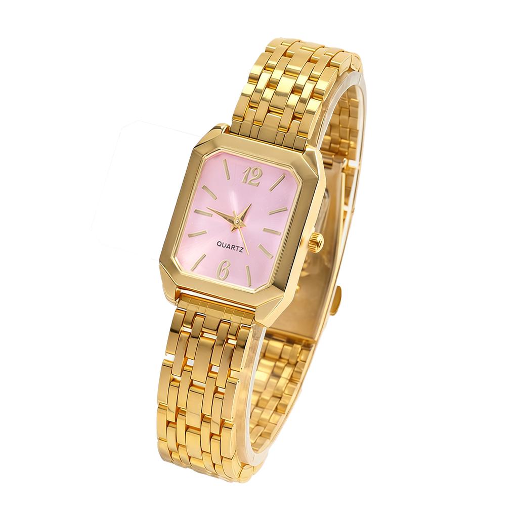 Moderne und luxuriöse rechteckige Uhr aus Legierungsmaterial, geeignet für den täglichen Gebrauch von Frauen, Weihnachtsgeschenk.