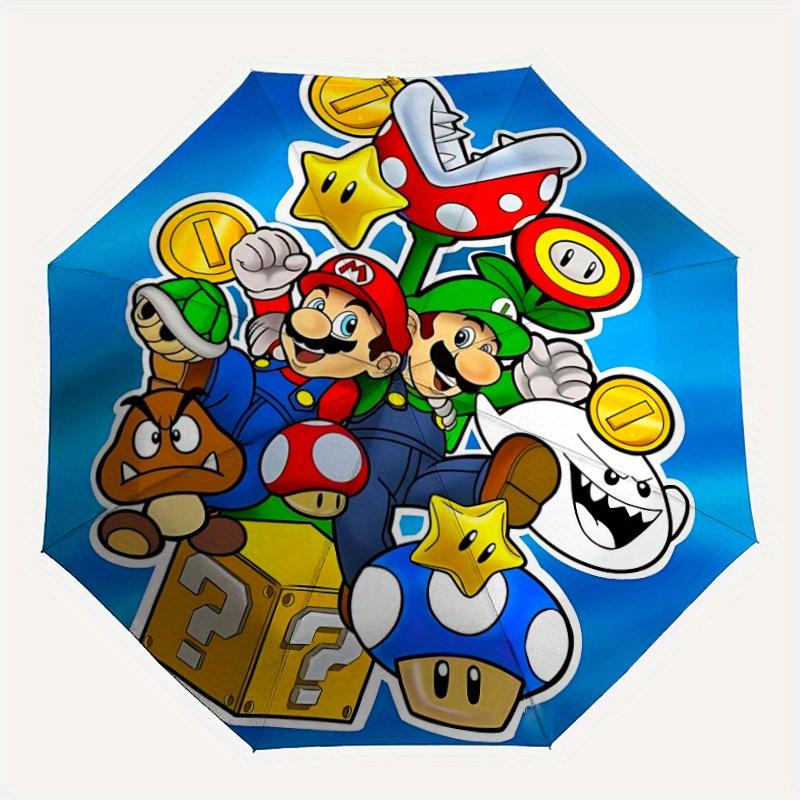 1pc Mario Adventure Windproof Automatic Umbrella, Lightweight for Women/Men, Perfect Christmas Gift a0811254