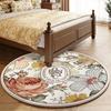 Americký retro koberec kulatý ložnicový koberec k posteli tlustý podsedák do obývacího pokoje pratelný v pračce