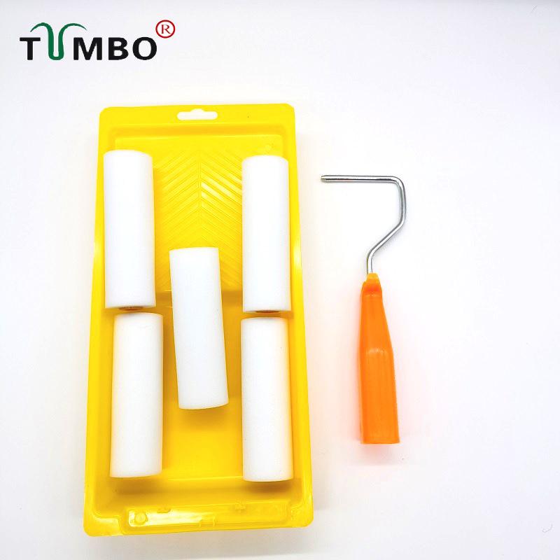 4-inch High-Density Sponge Roller with Tray for Wall Painting and Touch-Up