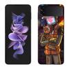 Game S-Stray Cat Phone Case For Samsung Z Flip 7 6 5G Galaxy Z Flip 5 4 3 Black Hard Cell Cover Luxury PC Shell Coque