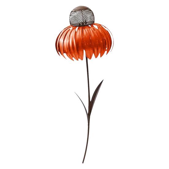 Bird Feeder, Painted Iron Bird Feeder with Petal-Top Grain Storage, Iron Art Design Bird Feeder for Hummingbirds And Finches Outdoor Garden Decoration