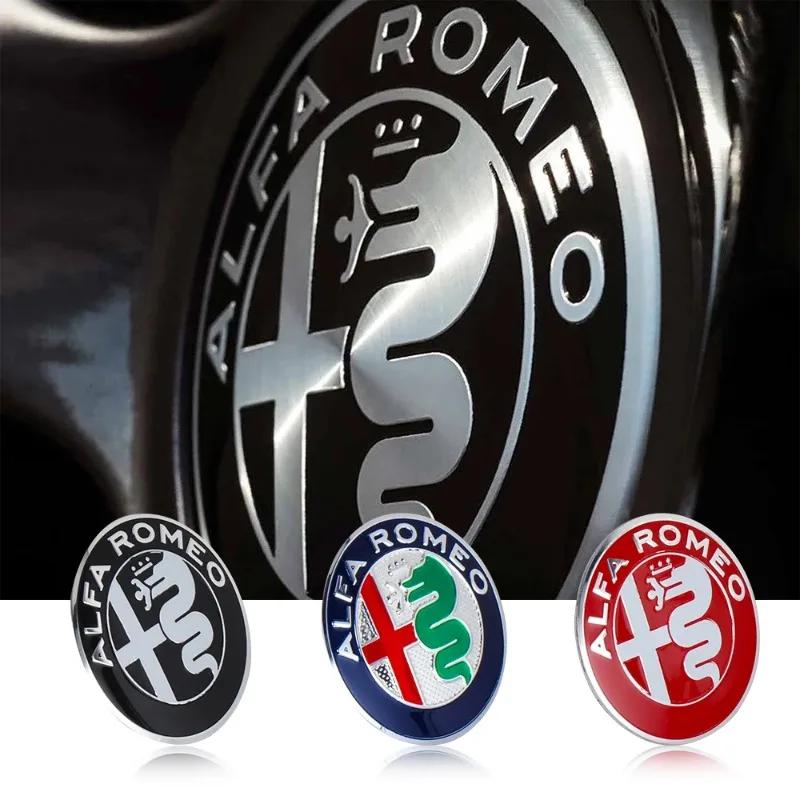 For Alfa Romeo 159 147 Giulietta Stelvio 4C MITO 156 Giulia GT Car Hood Front Rear Trunk Steering Wheel Emblem Badge Replacement zw1