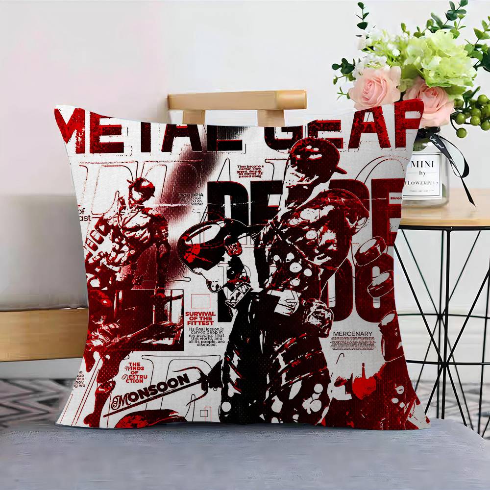 MMetal Gear Solid Pillow Cover For Bedroom Room And Living Room Sofa Decorative Cushion Cover