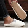 New soft-soled home cotton slippers are simple, lightweight and silent indoor couple home shoes