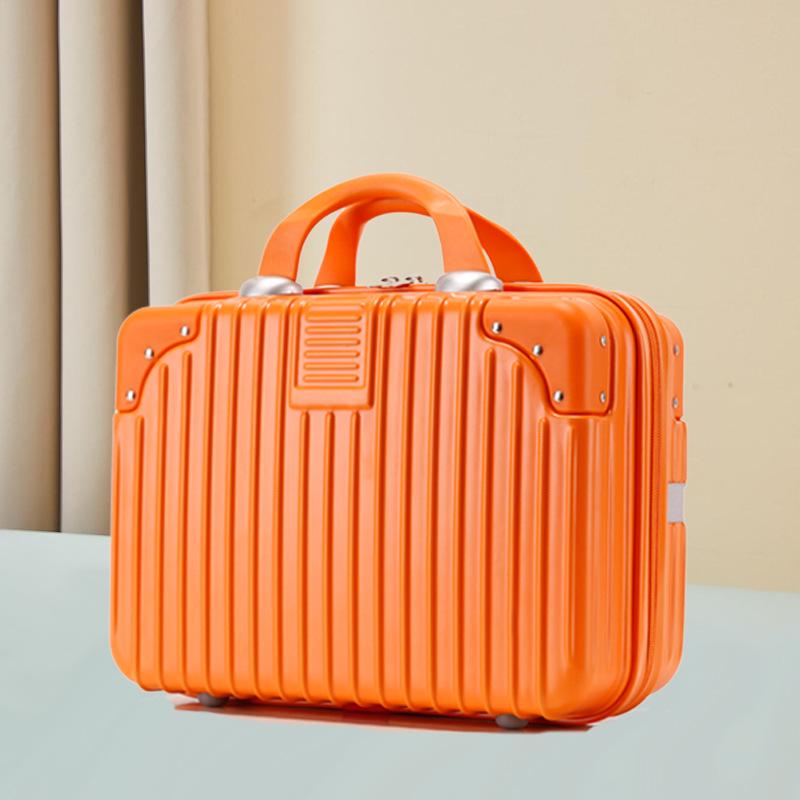 Retro Suitcase Set: 14" Women's Cosmetic Bag & 16" Men's Carry-On Luggage Gift Box.