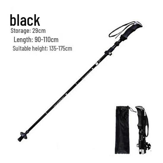 Lightweight Telescopic Aluminum Hiking and Trekking Poles - Folding Design for Outdoor Climbing and Walking