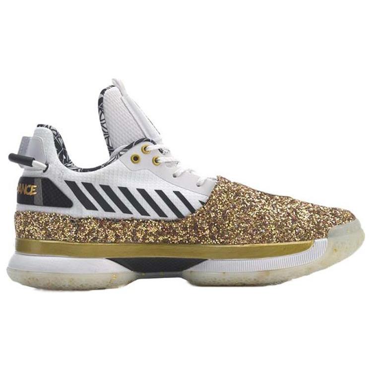 Li Ning WOW 7 Basketball Shoes Men's Low Top Gold/White ABAN079-37