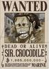 One Piece Crocodile Wanted Poster 1.965 Billion Yen Official Navy Wanted Poster Official Merchandise