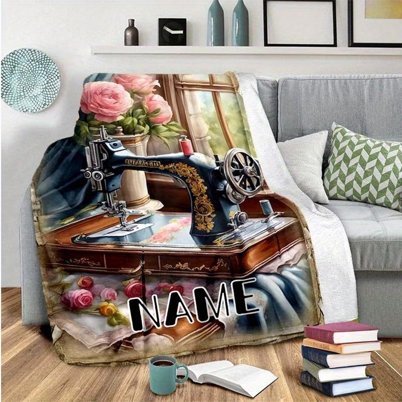 Sewing Machine Customize Your Name Blanket Warm Comfortable And Soft Blankets Are Suitable For Home Lunch Break Blanket Office Sofa Sofa Gift To