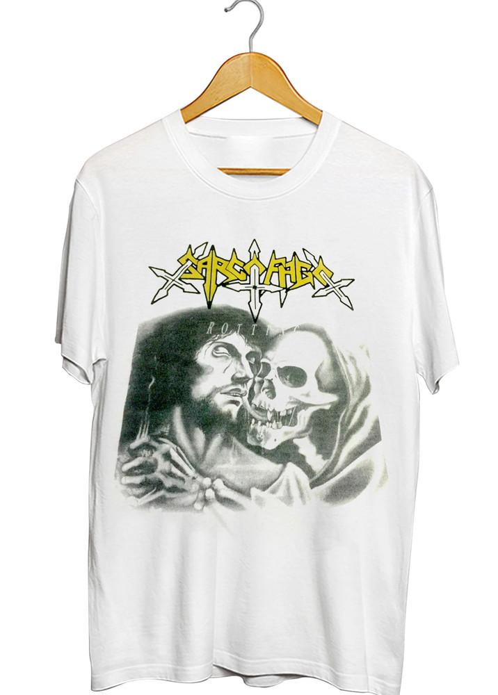 Vtg Sarcofago Band Shirt Sarcofago Black Metal Band TShirt ZL604 XXXXL