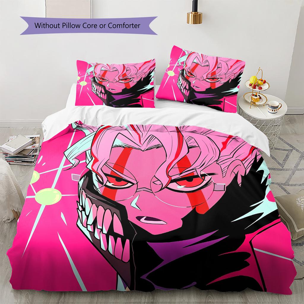 Saiki Kusuo Pattern Bedding Quilt Set Home Decoration Gift (1 * duvet cover + 2 * pillowcase without core)