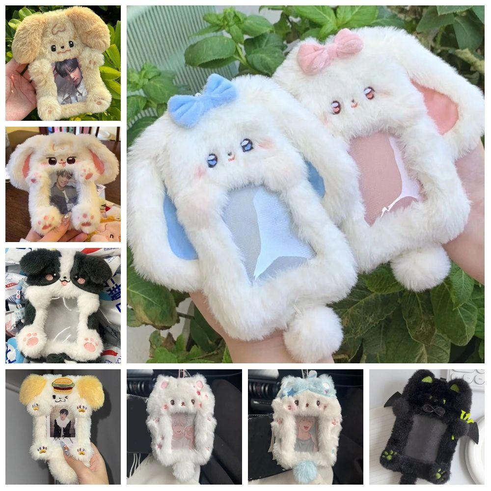 High Quality Photocard Case Rabbit/Dog/Cat Photo Card Holder Big Eared Multifunctional Card Case for School Office