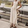 European and American Women's Clothing New Y2K Design Sense Knitted Dress Fashion Round Neck Sleeveless Retro Slim Dress