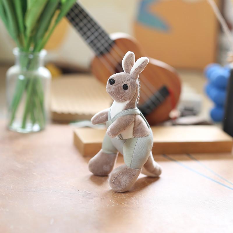 Cute Adorable Kangaroo Plush Toy Soft Keychain Cartoon Bag Accessory Doll 15cm