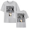 Rosala Rosalia LUX Tour Tshirt Cotton Short Sleeve Loose Female Tshirts Unisex Streetwear Fashion Singer Graphic Clothing