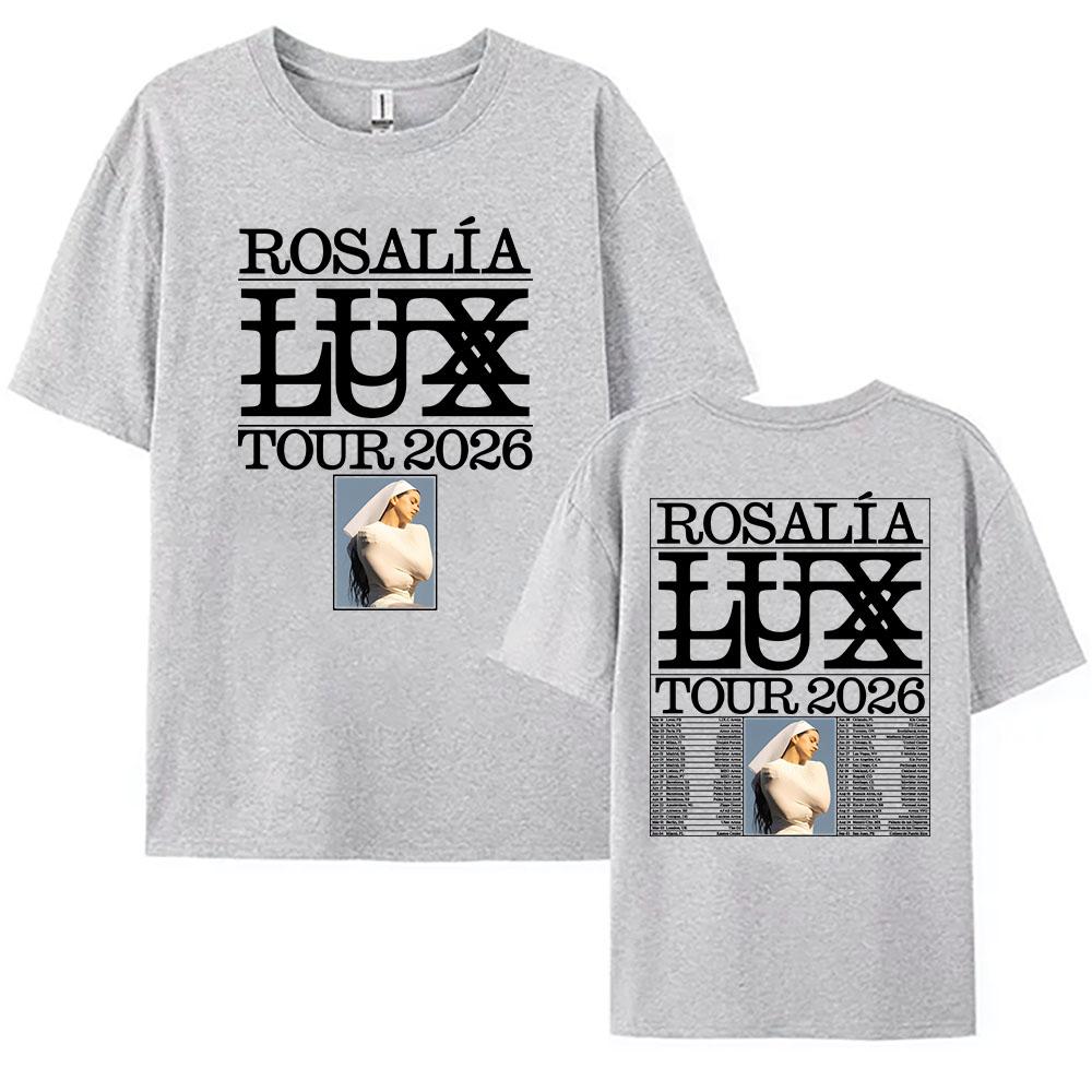 

Rosalía Rosalia LUX Tour 2026 Tshirt Cotton Short Sleeve Loose Female Tshirts Unisex Streetwear Fashion Singer Graphic Clothing 4XL
