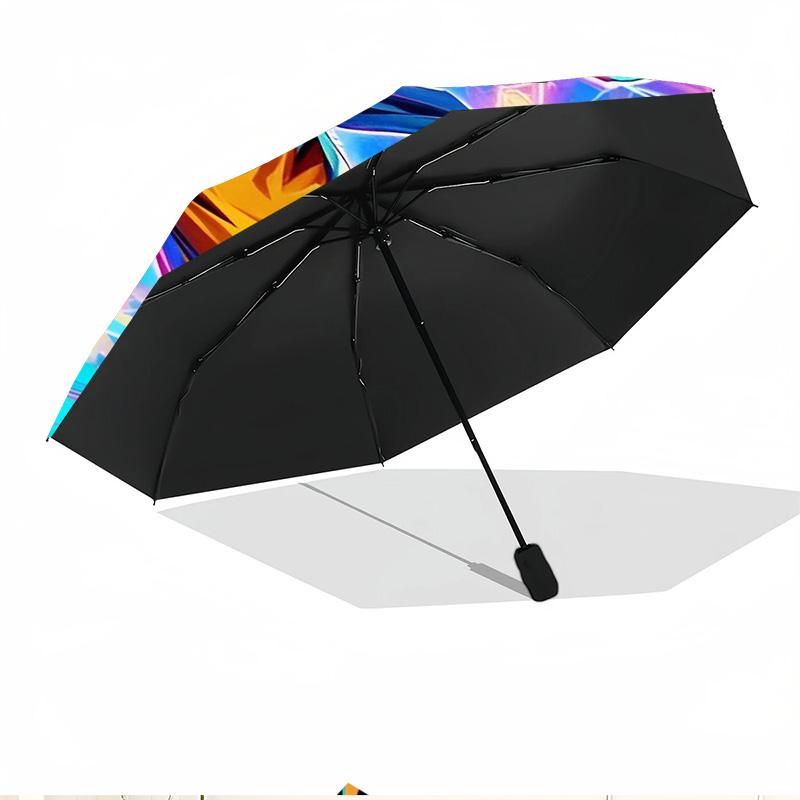 DRAGON BALL Print Automatic Open Close Umbrella, Portable Foldable Umbrella, for Outdoor Commute Camping Trip, Ideal Birthday Gift