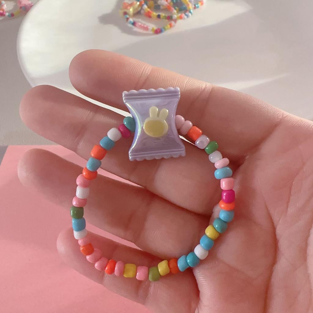 Cartoon Cute Temperament Princess Colorful Bead Jewelry Creative Candy Color Children's Women's Jewelry Bracelet